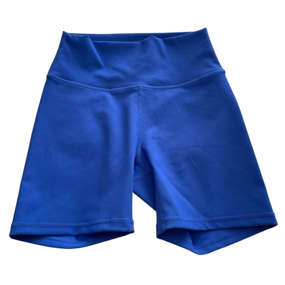 Wilo the Label Ribbed Biker Shorts Medium M Royal Blue - Picture 1 of 4